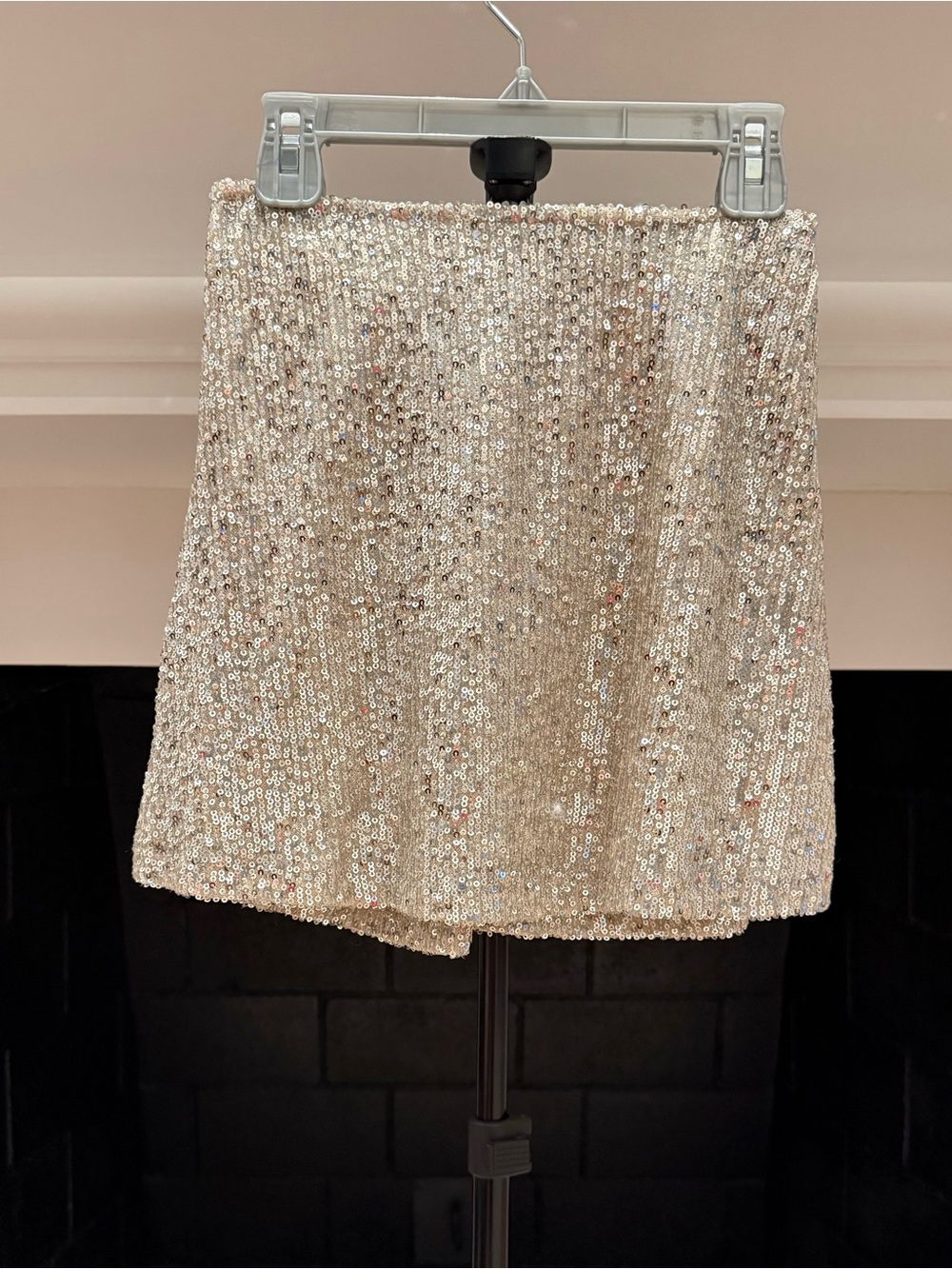 art class Champagne Sequin Skirt- Girls 7-8
